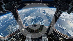 Earth Viewed From Space Station