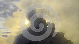 Earth, volcanic activity, Geothermal area , fumaroles volcanic boiling mud pots, Iceland.