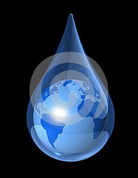 Earth water drop