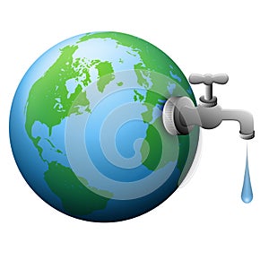 Die Erde Wasser in anspruch nehmen liefern 
