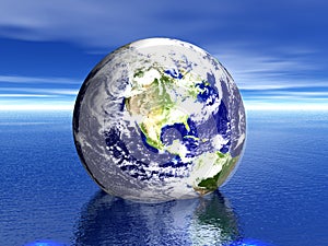 Earth in water! USA
