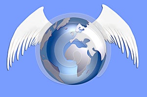 Earth with wings