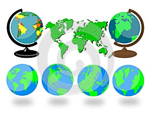 Earth, World, Planet, Globe, Map vector