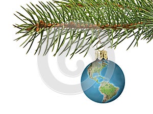 Earth xmas ball