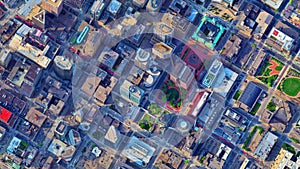 Earth Zoom on Minneapolis City - Minnesota - USA v1