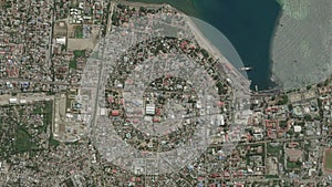 Earth zoom in from space to Dili, Timor-Leste