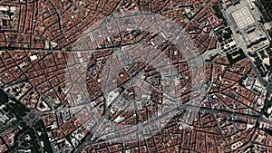 Earth Zoom In Zoom Out Madrid Spain