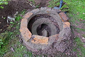 Earthen firing chamber, the replica of an ancient pit fire kiln, built in a garden