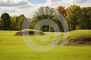 earthen mounds in hopewell culture historical park, ohio