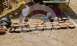 Earthen Pots and Pottery at Village Weekly Market