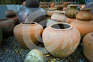 Earthenware handmade old clay pots