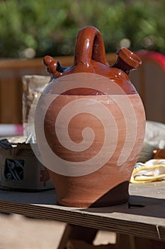 Earthenware jug for fresh water