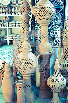 Earthenware in the market, Djerba, Tunisia