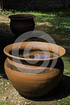 Earthenware old clay pots