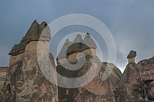 Earthern pyramids in Cappadocia