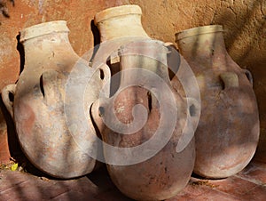 Clay pots in terracota