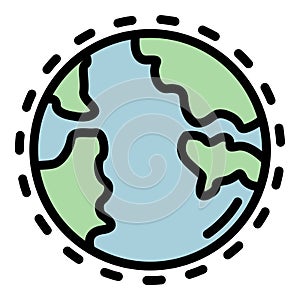 Earthly atmosphere icon color outline vector photo