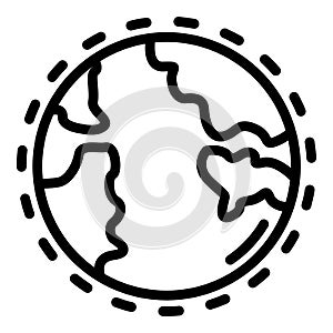 Earthly atmosphere icon, outline style photo