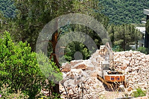 earthmover on a remote construction site