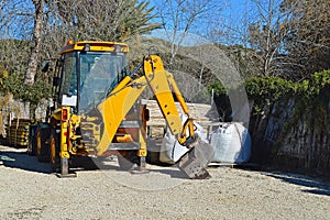 An Earthmoving Digger JCB Construction Plant Machinery photo