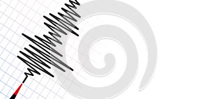 Earthquake background. seismogram for seismic measurement.