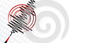 Earthquake background. seismogram for seismic measurement.