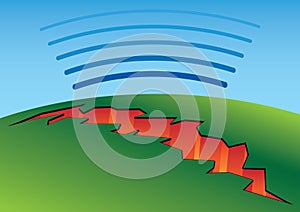 Earthquake crack