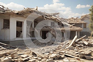 Earthquake, Destroyed building after shocks