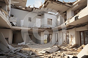Earthquake, Destroyed house after shocks