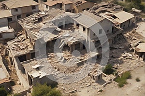 Earthquake, Destroyed town after shocks