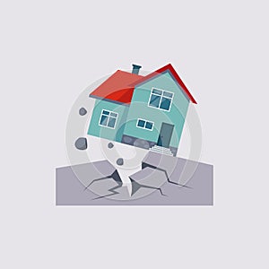 Earthquake Insurance Vector Illustartion