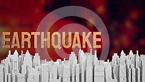 The earthquake is a natural event characterized 3d rendering