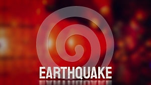 The earthquake is a natural event characterized 3d rendering