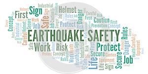 Earthquake Safety word cloud.