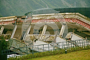 The earthquake site in Xuan Kou middle school