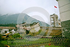 The earthquake site in Xuan Kou middle school