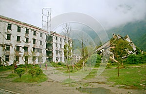 The earthquake site in Xuan Kou middle school