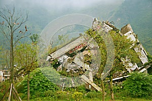 The earthquake site in Xuan Kou middle school