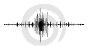 Earthquake wave diagram . Seismogram of different seismic activity record illustration