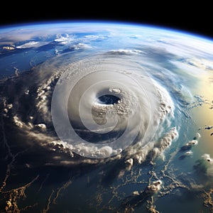 Earths canvas NASAs view displays Hurricane Ian in Florida state