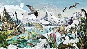 Earths diverse ecosystems from lush rainforests photo