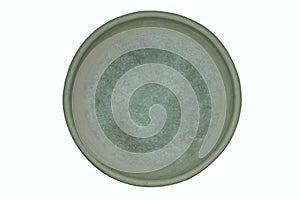 Earthware, is pottery that burned fire flame, isolated white background