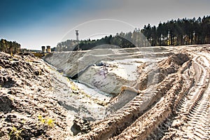 Earthworks for the construction of the motorway