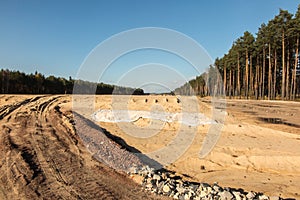 Earthworks for the construction of the motorway