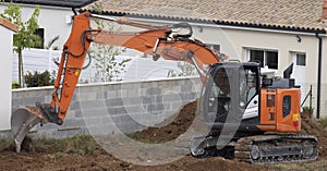 Earthworks with an excavator