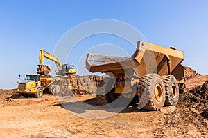 Earthworks Excavator Grader Truck