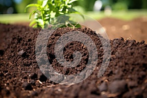 earthworm castings used as a soil amendment