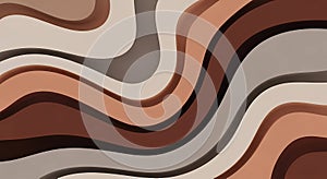 Earthy brown and beige wavy abstract background design