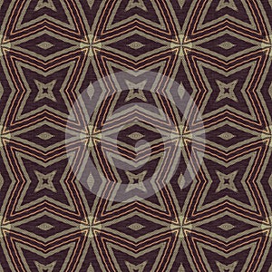 Earthy colours retro sixties geometric seamless pattern in variegated brown tones. Modern vintage geo woven textile