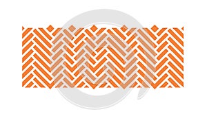 Earthy Orange Chevron Repeating Pattern, vector design Generative AI